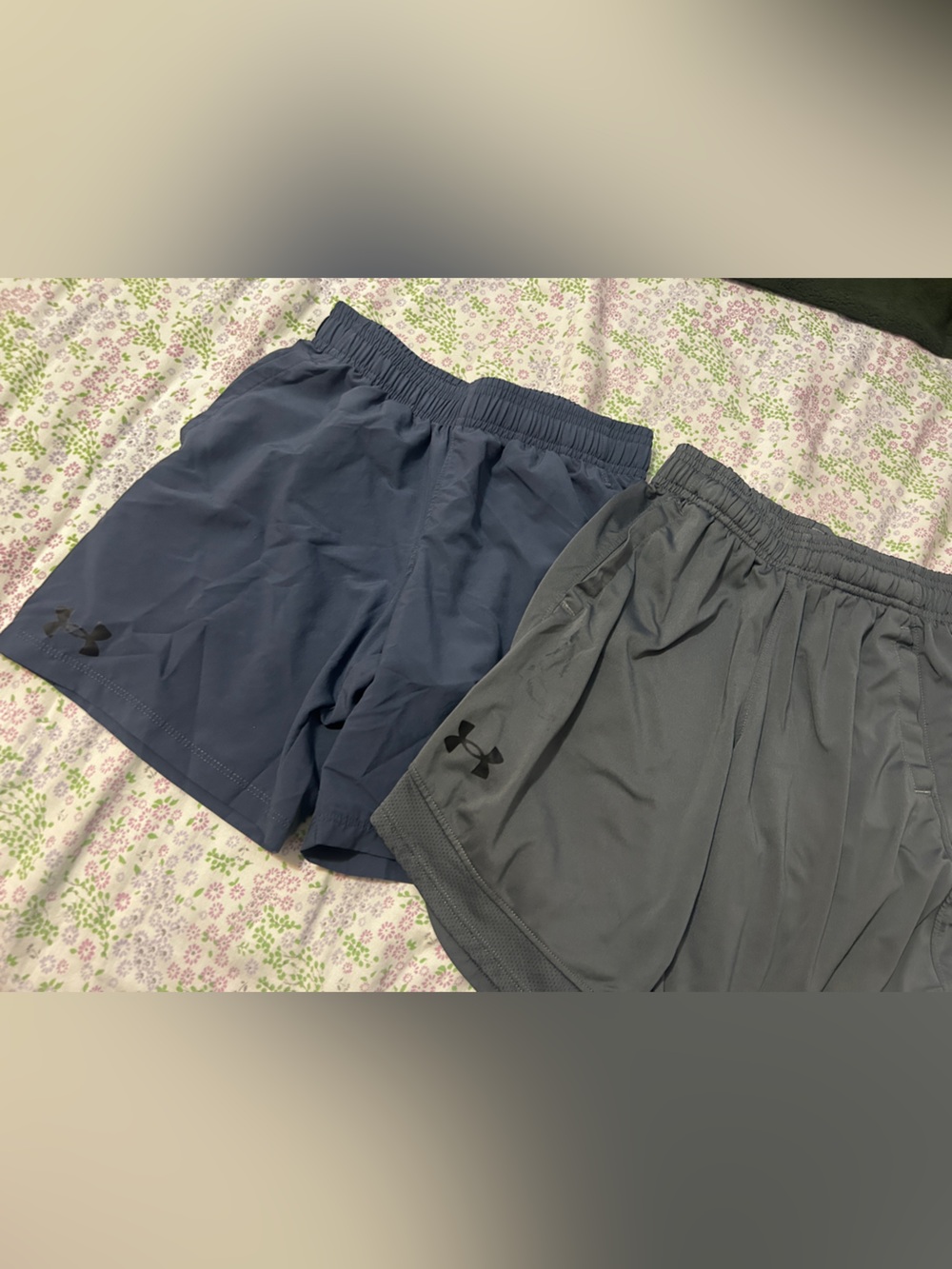 Under Armour Kids Athletic Shorts in Gray & Navy